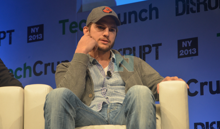 Ashton Kutcher, Mike Arrington,TechCrunch Disrupt